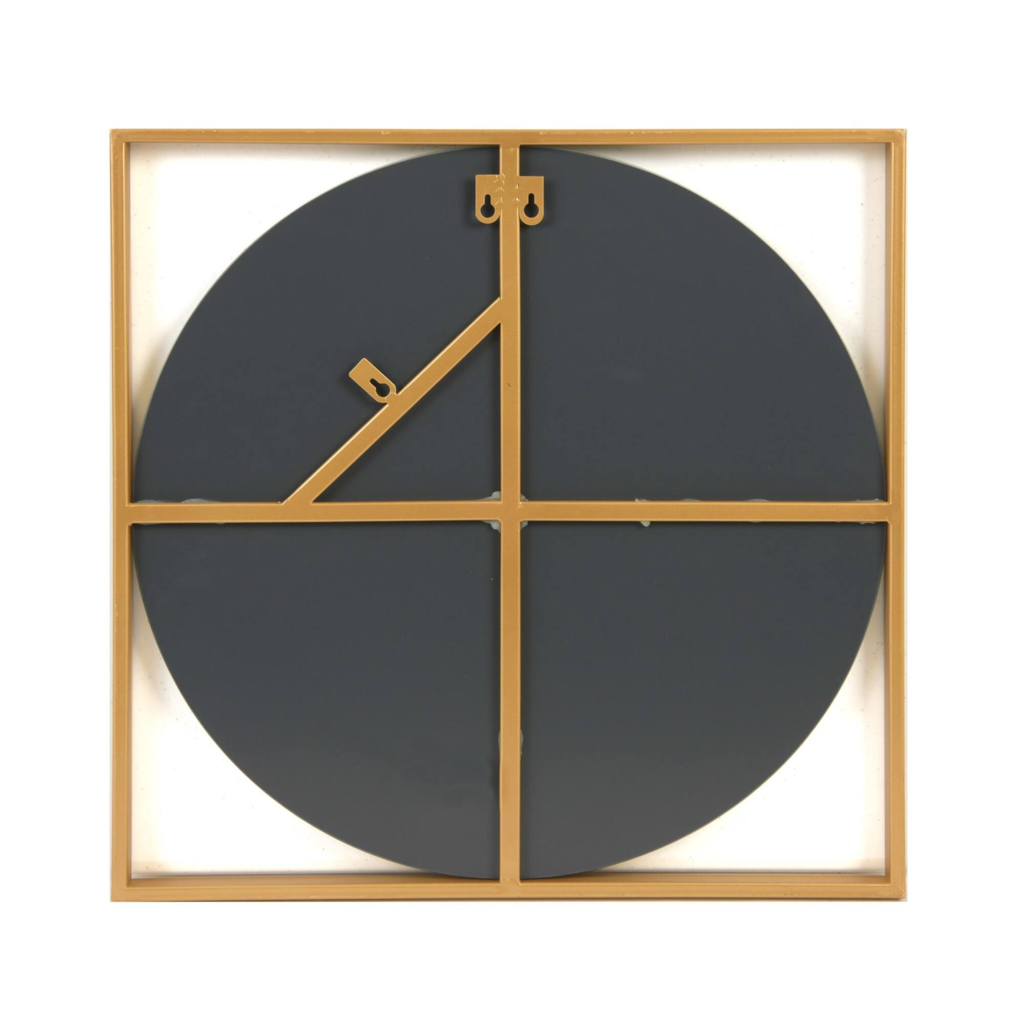 20" Gold Square Metal Floating Wall Mirror